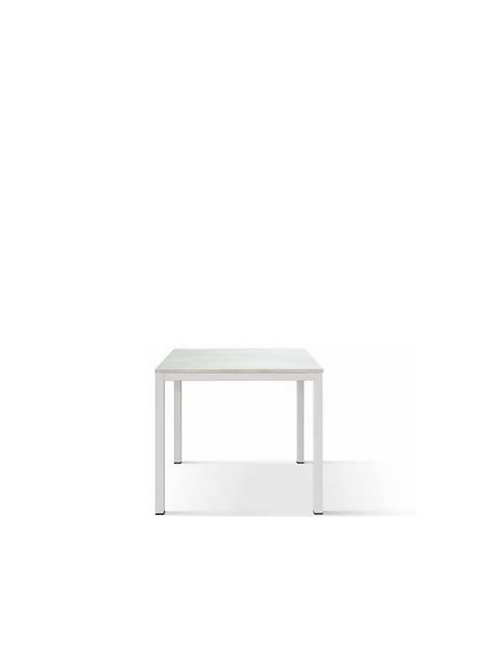 Square Table Metallic Black 80x80x75cm