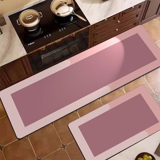 SpitiBazaar Rechteckige Küchenmatte Wasserdicht 150x60cm SB-P-09 Rosa