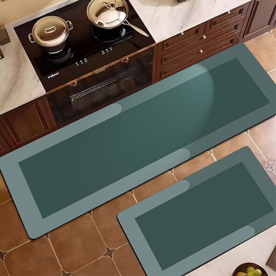 SpitiBazaar Rectangular Waterproof Kitchen Mat 150x60cm SB-P-10 Green