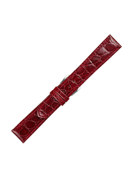 KOSTELO Curea din piele Burgundy 18mm