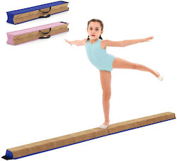 Costway Klappbarer Schwebebalken 240 cm Kinder Sicher Langlebiger Wildlederbezug Fh10069bl