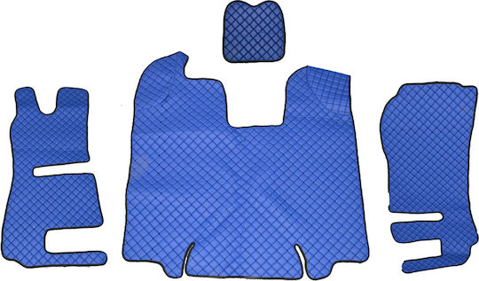 King Interior Set of Front and Rear Mats 4pcs for Scania R 2013-2016 Blue