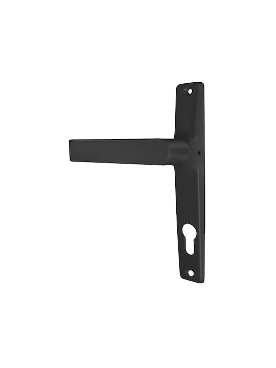 Domus Espag Fenstergriff mit Platte Schwarz 6174m