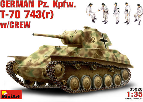 Miniart Φιγούρα Μοντελισμού German Pz Kpfw T-70 743 R Tank Crew 1:35 35026