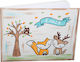 Carte de Urări 21x28cm 78 Pagini Animale de Pădure Copertă Pictată Manual