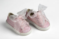 Ever Kid Pantofi De Botez Din Piele Adidași Roz