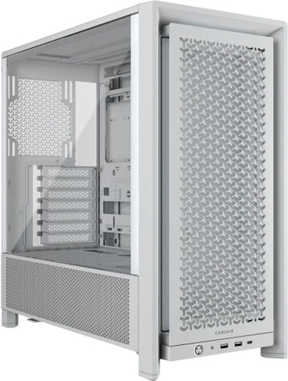 Corsair Frame 4000D Gaming Midi Tower Кутия За Компютър Със Страничен Прозорец Бяла