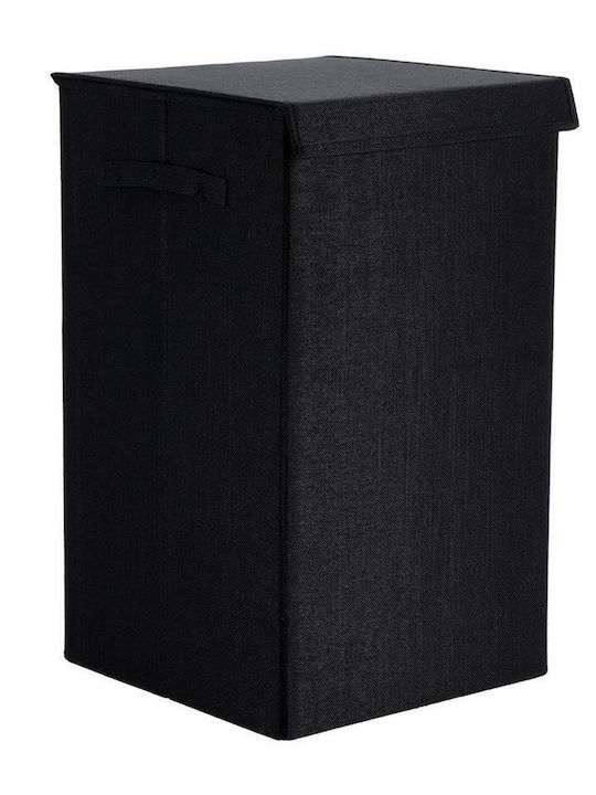 Atmosphera Перилна Кошница Текстил с Капак 35x35x60см Черен