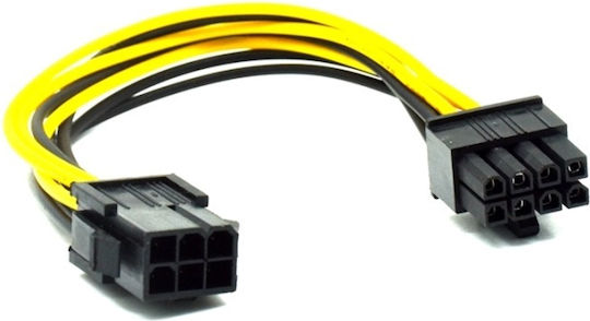 Καλώδιο 6 Pin Pcie Female 8 Pin Pcie Male