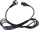 Cobra 3m IEC Kabel Schuko Stromkabel IEC 3 Meter 3x1,5mm 52033