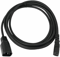 Cobra Iec Cable Extension Male To Female Power Cable 1m Καλώδιο Επέκτασης Τροφοδοσίας Iec Αρσενικό Θηλυκό 1m Iecfm1