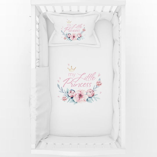 Bonjour Bebe Σετ Little Princess Λευκό 120x160εκ. Bonjour Bebe Σετ Little Princess Λευκό 120x160εκ.
