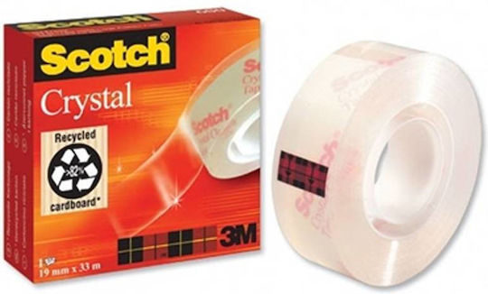 3m Scotch Crystal General Purpose Tape 19 Mm X 66 M Transparent