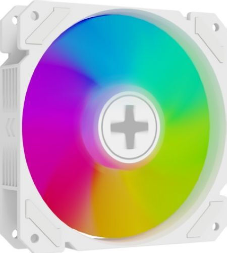 Xilence XF066 Reverse Blade Case Fan 120mm (1500rpm) with ARGB Lighting and 4-Pin PWM Connection White