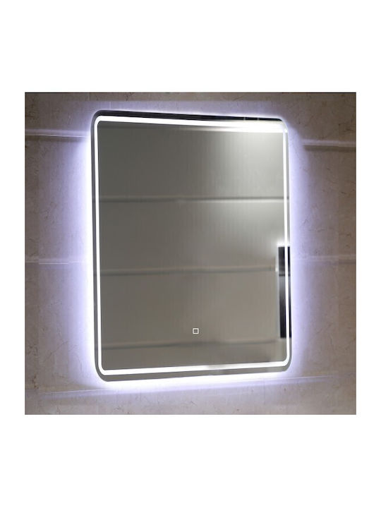 Inter Ceramic Icl 1799 Mirror Bathroom Led Lighting Touch Screen Clock Temperature Indicator Anti-fog System