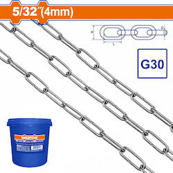 Galvanized Medium Link Chain 4mm 25kg 84m Wadfow Wtlt1b04