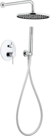 Tema Set Mixer & Cap Duș Îngropată pentru Duș 2 ieșiri Inox Bronz