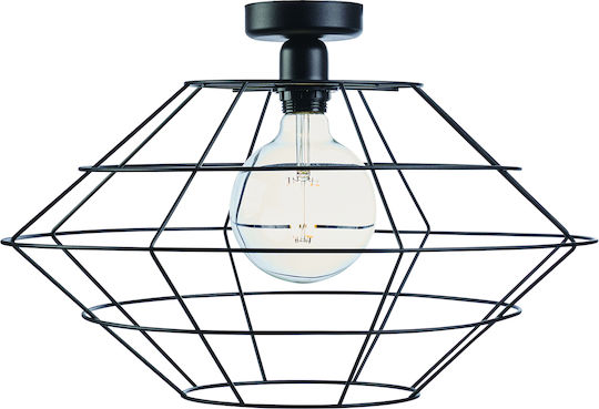 ArkoLight Pendant Light Black Grid with Socket E27 50cm