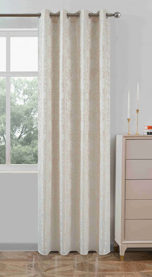 ForHome Κουρτίνα με Τρουκς Μπεζ 140x260εκ.