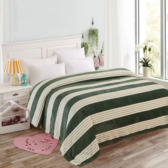 ForHome Κουβέρτα Fleece Υπέρδιπλη 220x240εκ. Πράσινο