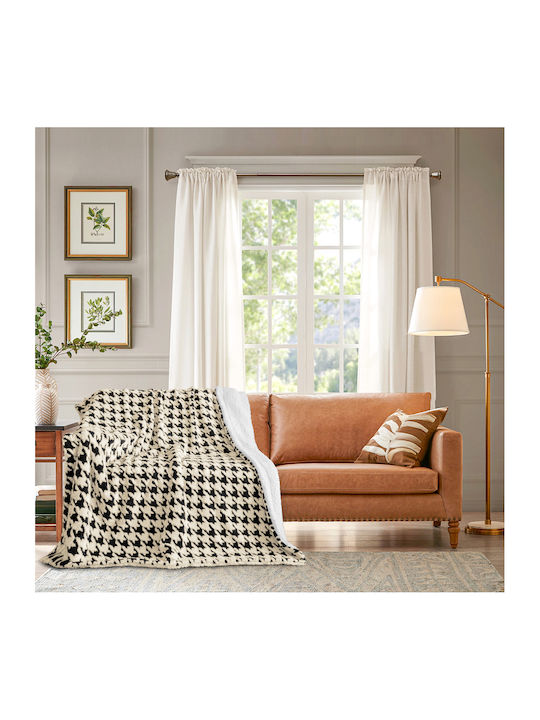 ForHome Κουβέρτα Sherpa Υπέρδιπλη 220x240εκ. Μαύρο