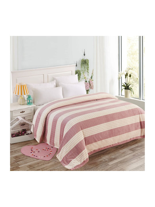 ForHome Κουβέρτα Fleece Υπέρδιπλη 220x240εκ. Ρι...