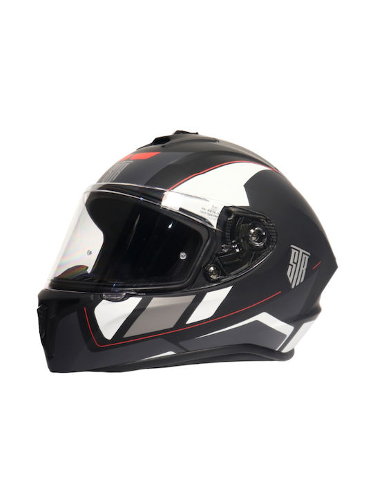 STR Wind Black/White/Red Κράνος Μηχανής Full Fa...