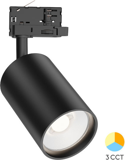 Braytron Μονό LED Σποτ σε Μαύρο Χρώμα
