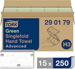 Tork Зелени Еднослойни Кърпи За Ръце 2 Крила Зелени 15 x 250 бр 290179 Tork Зелени Еднослойни Кърпи За Ръце 2 Крила Зелени 15 x 250 бр 290179