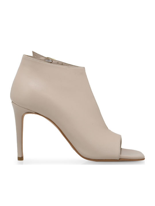 Leder Stiefeletten Damen Weiß
