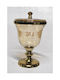 Karvounis Vintage Glass Sweet Jar with Lid and Foot Honey 15x15x27cm