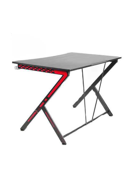 Γραφείο Gaming Ξύλινο Black-red 116x75x75εκ.
