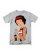 Herren Graues T-Shirt Bad Girl Schneewittchen Dp0317