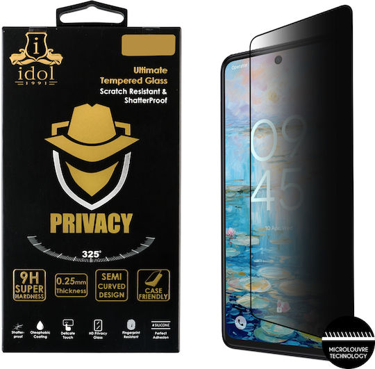 Idol 1991 0.3mm Full Glue Privacy Tempered Glass Black (TCL 50)