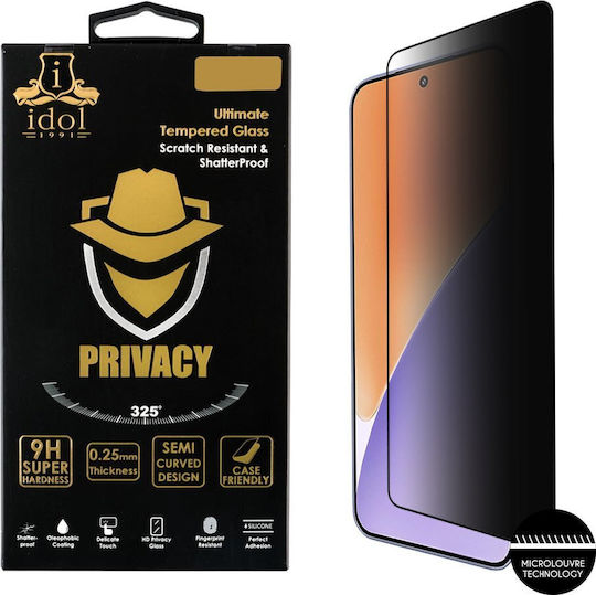 Idol 1991 0.2mm Full Glue Privacy Tempered Glass Black (Xiaomi 15)