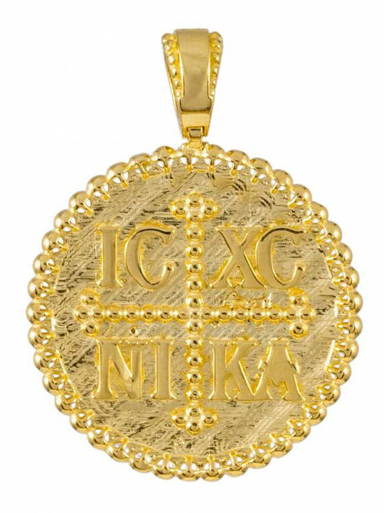 Embossed Pendant Kids Talisman Konstantinato made of Gold 14K 050786