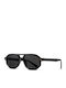 Moscow Mule Unisex Sonnenbrille mit Schwarz Kunststoff Gestell und Schwarz Polarisiert Linse