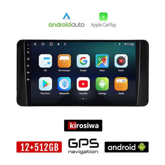 Kirosiwa Car Audio System for Skoda Scala 2019 (Bluetooth/USB/AUX/WiFi/GPS/Apple-Carplay/Android-Auto) with Touch Screen 10"