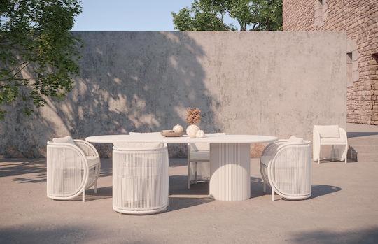 Inde Garten- und Outdoor-Möbelset für Speisesaal 7 Stück