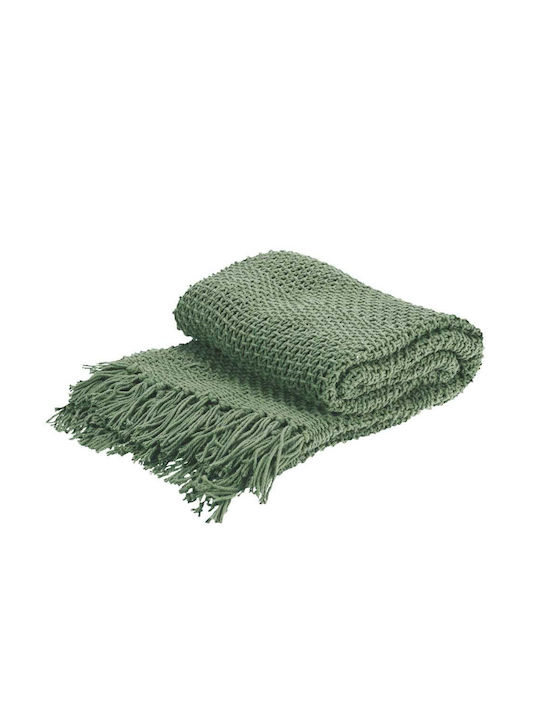 Knitted Armchair Throw 130x170cm 3 Colours