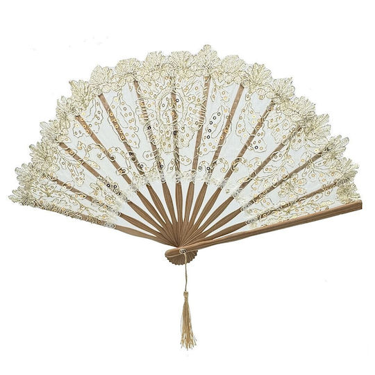 Sequin & Lace Fan With Sequin & Lace