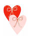 Heart Bow Plate for Party 8pcs