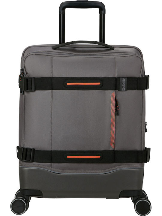 American Tourister Track Cabin Travel Suitcase Fabric Dark Grey with 4 Wheels Height 55cm