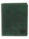 Leather Men's Wallet Classic with RFID Green