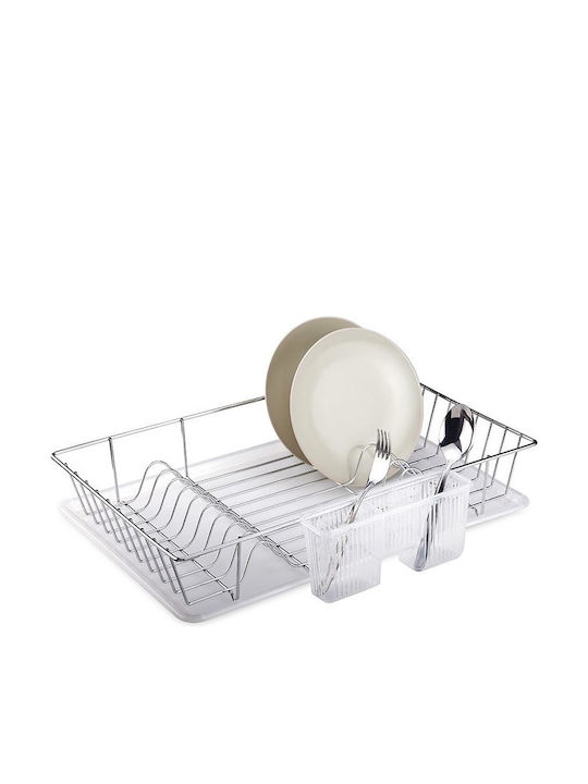 Tekno-Tel Scurgător de Chiuvetă Inox Argintiu 49x31x9cm