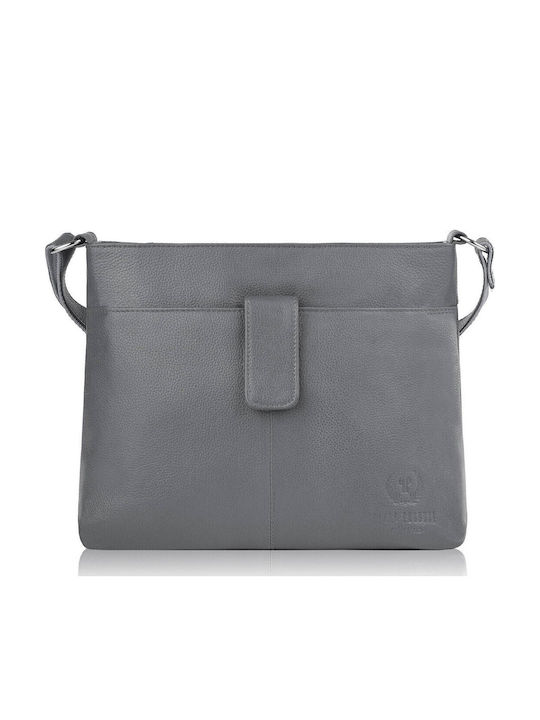 Paolo Peruzzi Leather Women's Bag Shoulder Gray