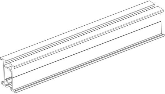 Προφιλ Ραγα Αλουμινιου Alumil H2216 Παχους 50x40mm Μηκους 2,4m