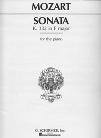 W A Mozart Sonata K 332 In F Major Schirmer Editions