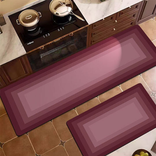 SpitiBazaar Kitchen Mat Runner Waterproof with Anti-slip Underlay Bordeaux 150x60εκ.