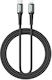 BWOO Braided USB-C to Lightning Cable 30W Black 2m